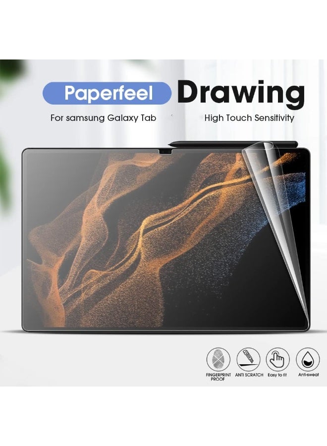 1Pack Paper Screen Protector for Samsung Tab S11 Ultra/S10 Ultra/S9 Ultra/S8 Ultra, Anti-Glare Matte Paper-like Film, Scratch-Resistant PET for Natural Writing and Drawing - Image 5